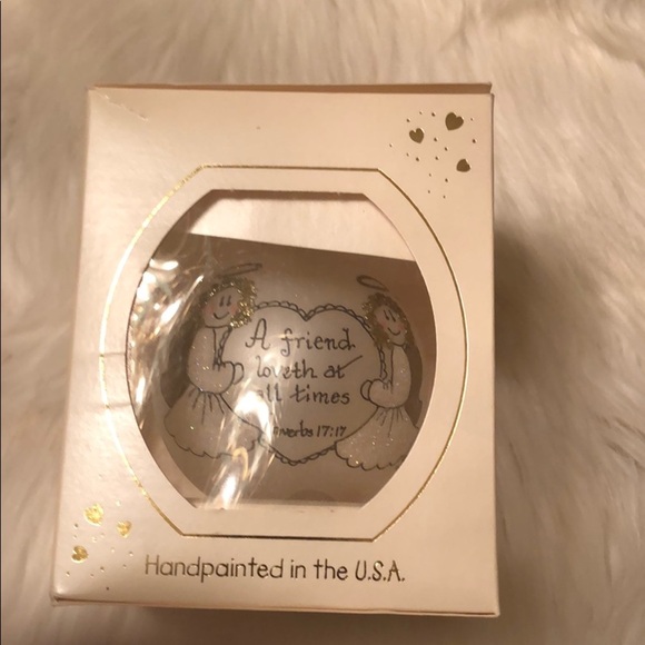 HEART GIFT HANDPAINTED ORNAMENTS Teresa THIBAULT - Picture 2 of 4